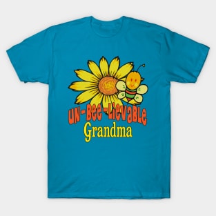 Unbelievable Grandma Sunflowers and Bees T-Shirt